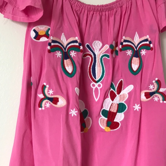 Velzera Embroidered Off Shoulder Ruffle Top - Picture 5 of 5